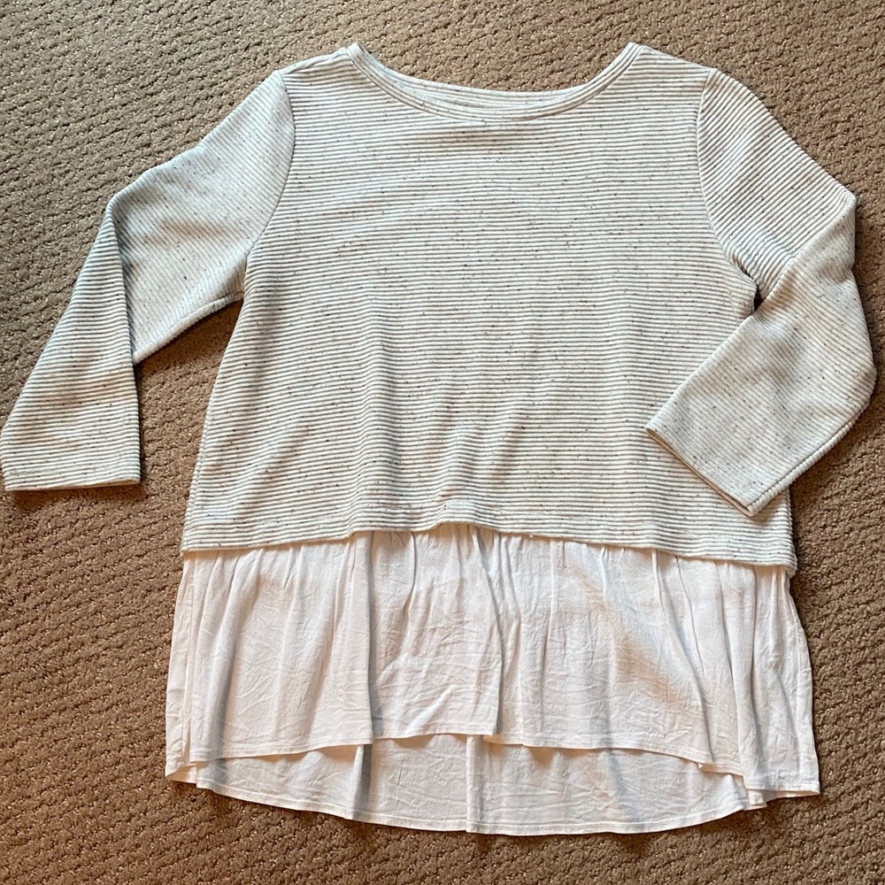 LOFT mixed media top